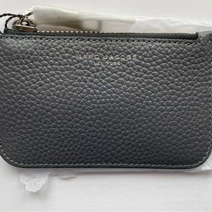Marc Jacobs- Shadow Gray Leather Key Pouch Brand New with Tags
